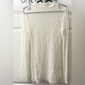 NWOT - Bar III Textured Lace Long Sleeve Minidress